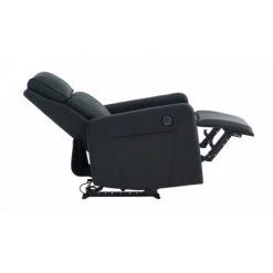HOMIFAB Fauteuil Relax électrique En Tissu Anthracite Et Simili Cuir Noir Mat - Collection Côme - Gris Anthracite 11 HOMIFAB Fauteuil Relax électrique En Tissu Anthracite Et Simili Cuir Noir Mat - Collection Côme - Gris Anthracite -Pas Cher Fauteuil Magasin 27240706 5