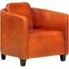 ASUPERMALL Fauteuil Brun Roux Cuir Veritable -Pas Cher Fauteuil Magasin 27304075 1