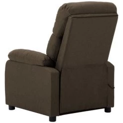 ASUPERMALL Fauteuil De Massage Marron Tissu -Pas Cher Fauteuil Magasin 27304152 5