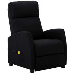 ASUPERMALL Fauteuil De Massage Inclinable Noir Tissu