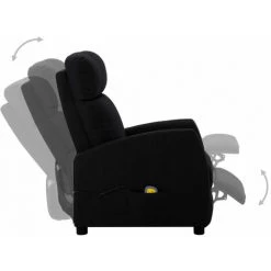 ASUPERMALL Fauteuil De Massage Inclinable Noir Tissu -Pas Cher Fauteuil Magasin 27304165 3