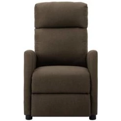 ASUPERMALL Fauteuil De Massage Inclinable Marron Tissu -Pas Cher Fauteuil Magasin 27304166 2