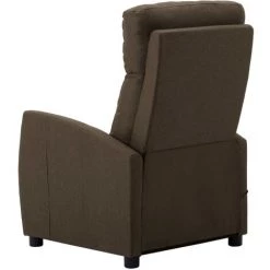 ASUPERMALL Fauteuil De Massage Inclinable Marron Tissu -Pas Cher Fauteuil Magasin 27304166 4