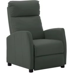 ASUPERMALL Fauteuil Inclinable Gris Similicuir