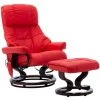 ASUPERMALL Fauteuil De Massage Inclinable Rouge Similicuir Et Bois Courbe 2 ASUPERMALL Fauteuil De Massage Inclinable Rouge Similicuir Et Bois Courbe -Pas Cher Fauteuil Magasin 27318995 1