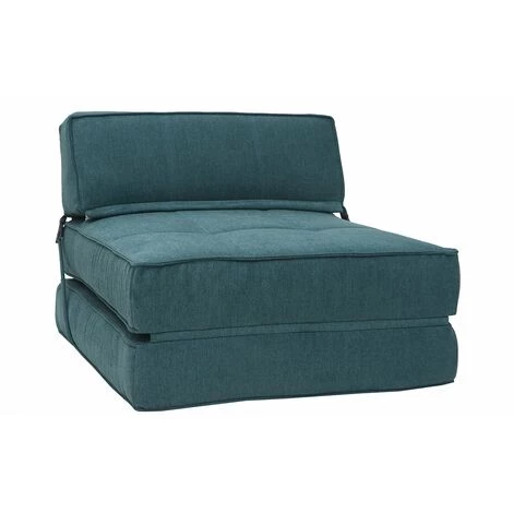 MILIBOO Chauffeuse Convertible Design Effet Velours Bleu Pétrole KATY - Bleu Canard Velours 4 MILIBOO Chauffeuse Convertible Design Effet Velours Bleu Pétrole KATY - Bleu Canard Velours – Image 2