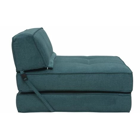 MILIBOO Chauffeuse Convertible Design Effet Velours Bleu Pétrole KATY - Bleu Canard Velours 5 MILIBOO Chauffeuse Convertible Design Effet Velours Bleu Pétrole KATY - Bleu Canard Velours – Image 3