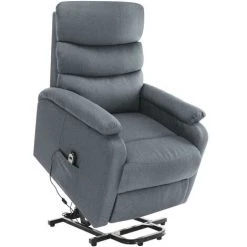 YOUTHUP Fauteuil Inclinable De Massage Gris Clair Tissu - Gris