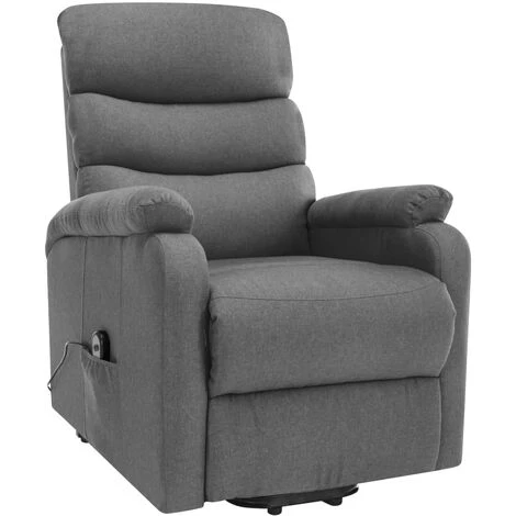 YOUTHUP Fauteuil Inclinable De Massage Gris Clair Tissu - Gris 5 YOUTHUP Fauteuil Inclinable De Massage Gris Clair Tissu - Gris – Image 3