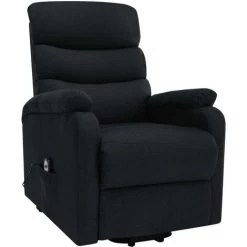 YOUTHUP Fauteuil Inclinable De Massage Noir Tissu - Noir 9 YOUTHUP Fauteuil Inclinable De Massage Noir Tissu - Noir -Pas Cher Fauteuil Magasin 27393429 3