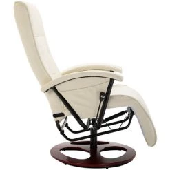 ASUPERMALL Fauteuil TV Pivotant Creme Similicuir -Pas Cher Fauteuil Magasin 27555617 4