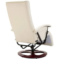 ASUPERMALL Fauteuil TV Pivotant Creme Similicuir -Pas Cher Fauteuil Magasin 27555617 5