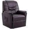 ASUPERMALL Chaise Inclinable Marron Similicuir -Pas Cher Fauteuil Magasin 27555646 1