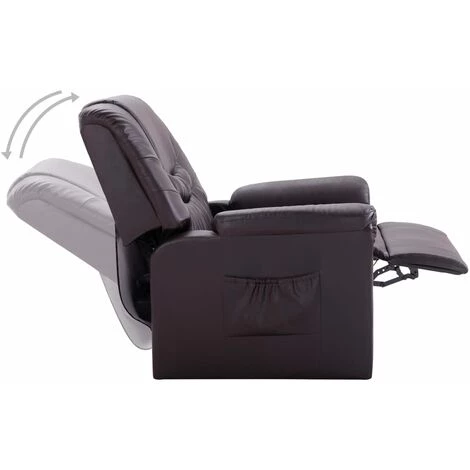 ASUPERMALL Chaise Inclinable Marron Similicuir 6 ASUPERMALL Chaise Inclinable Marron Similicuir – Image 4