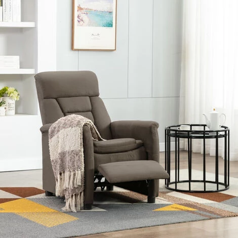 ASUPERMALL Fauteuil Inclinable De Massage Taupe Similicuir Daim 3 ASUPERMALL Fauteuil Inclinable De Massage Taupe Similicuir Daim
