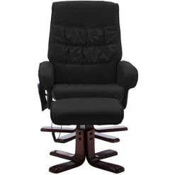 ASUPERMALL Fauteuil De Massage Inclinable Avec Repose-pied Noir Similicuir 9 ASUPERMALL Fauteuil De Massage Inclinable Avec Repose-pied Noir Similicuir -Pas Cher Fauteuil Magasin 27559127 3