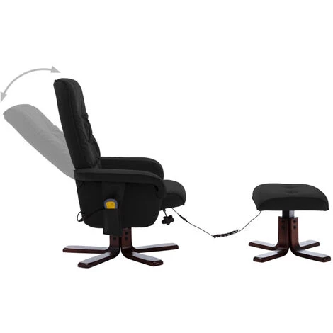 ASUPERMALL Fauteuil De Massage Inclinable Avec Repose-pied Noir Similicuir 6 ASUPERMALL Fauteuil De Massage Inclinable Avec Repose-pied Noir Similicuir – Image 4