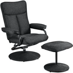 Fauteuil Relaxant TV Lohja Inclinable 108 X 79 X 77 Cm Noir [en.casa] -Pas Cher Fauteuil Magasin 27594069 2
