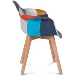 IDMARKET Lot De 2 Fauteuils SARA Motifs Patchworks Multi-couleurs - Multicolor -Pas Cher Fauteuil Magasin 27598081 5