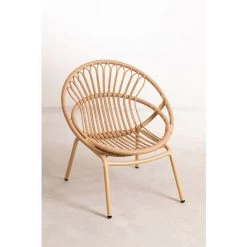 Fauteuil En Osier Synthétique Kletta SKLUM Aluminium - Osier Synthétique - NATUREL -Pas Cher Fauteuil Magasin 27611081 3