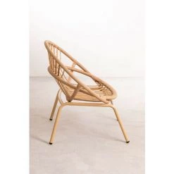 Fauteuil En Osier Synthétique Kletta SKLUM Aluminium - Osier Synthétique - NATUREL -Pas Cher Fauteuil Magasin 27611081 4