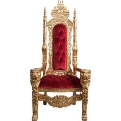 BISCOTTINI Trône Bois Massif D'acajou L88xPR70xH180 Cm -Pas Cher Fauteuil Magasin 27715889 2