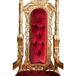 BISCOTTINI Trône Bois Massif D'acajou L88xPR70xH180 Cm -Pas Cher Fauteuil Magasin 27715889 4