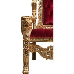 BISCOTTINI Trône Bois Massif D'acajou L88xPR70xH180 Cm -Pas Cher Fauteuil Magasin 27715889 5