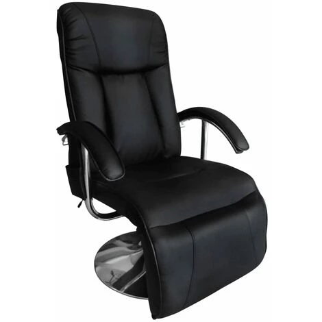 LITZEE Fauteuil De Massage Noir Similicuir 5 LITZEE Fauteuil De Massage Noir Similicuir – Image 3