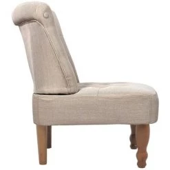 LITZEE Fauteuil De Style France Crème Tissu 10 LITZEE Fauteuil De Style France Crème Tissu -Pas Cher Fauteuil Magasin 27808361 4
