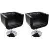 LITZEE Chaise De Bar 2 Pcs Cuir Artificiel Noir 1 LITZEE Chaise De Bar 2 Pcs Cuir Artificiel Noir -Pas Cher Fauteuil Magasin 27830912 1