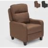 LE ROI DU RELAX Fauteuil Inclinable Relax Avec Repose-pieds En Tissu Kyoto | Couleur: Marron -Pas Cher Fauteuil Magasin 28012473 1