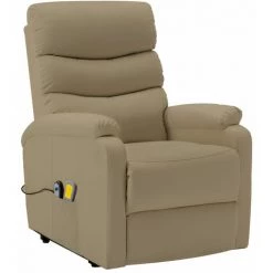 Fauteuil Inclinable De Massage Similicuir Cappuccino VidaXL 9 Fauteuil Inclinable De Massage Similicuir Cappuccino VidaXL -Pas Cher Fauteuil Magasin 28050975 3