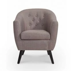 DECO IN PARIS Fauteuil Scandinave En Tissu Marron LENA - Marron -Pas Cher Fauteuil Magasin 28075479 3