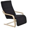 HOMCOM Fauteuil Luxe Confort Et Relaxation Avec Repose-pied Réglable Déhoussable Bois Massif Noir - Noir 2 HOMCOM Fauteuil Luxe Confort Et Relaxation Avec Repose-pied Réglable Déhoussable Bois Massif Noir - Noir -Pas Cher Fauteuil Magasin 28081100 1
