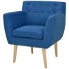 ASUPERMALL Fauteuil Bleu Tissu 1 ASUPERMALL Fauteuil Bleu Tissu -Pas Cher Fauteuil Magasin 28180202 1