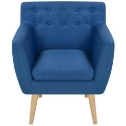 ASUPERMALL Fauteuil Bleu Tissu -Pas Cher Fauteuil Magasin 28180202 3