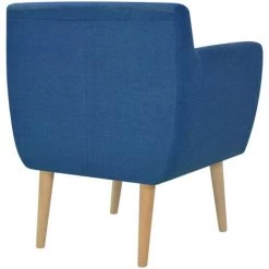 ASUPERMALL Fauteuil Bleu Tissu -Pas Cher Fauteuil Magasin 28180202 4