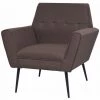 ASUPERMALL Fauteuil Marron Acier Et Tissu -Pas Cher Fauteuil Magasin 28180300 1