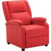 Fauteuil Inclinable Similicuir Rouge VidaXL 1 Fauteuil Inclinable Similicuir Rouge VidaXL -Pas Cher Fauteuil Magasin 28227377 1