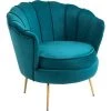 HOMCOM Fauteuil Coquillage Fauteuil Design Dim. 79L X 77l X 77H Cm Pieds Dorés Effilés Velours Bleu Canard 1 HOMCOM Fauteuil Coquillage Fauteuil Design Dim. 79L X 77l X 77H Cm Pieds Dorés Effilés Velours Bleu Canard -Pas Cher Fauteuil Magasin 28362551 1
