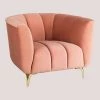 Fauteuil En Velours Creys SKLUM Velour Peonia - Peonia -Pas Cher Fauteuil Magasin 28376474 1