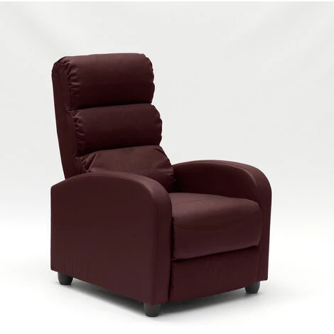 LE ROI DU RELAX Fauteuil Relax Inclinable Avec Repose-pieds En Simili Cuir Alice | Couleur: Bordeaux 5 LE ROI DU RELAX Fauteuil Relax Inclinable Avec Repose-pieds En Simili Cuir Alice | Couleur: Bordeaux – Image 3