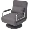 ASUPERMALL Fauteuil Pivotant Et Canape-lit Gris Fonce Tissu -Pas Cher Fauteuil Magasin 28379196 1