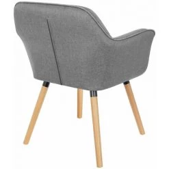 FROMM & STARCK Chaise En Tissu Design Rembourrée Matelassée Salon Salle À Manger Gris 150kg - Blanc, Noir, Gris Foncé -Pas Cher Fauteuil Magasin 28415779 3