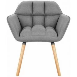 FROMM & STARCK Chaise En Tissu Design Rembourrée Matelassée Salon Salle À Manger Gris 150kg - Blanc, Noir, Gris Foncé -Pas Cher Fauteuil Magasin 28415779 5