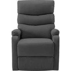 YOUTHUP Fauteuil Inclinable De Massage Anthracite Similicuir - Anthracite -Pas Cher Fauteuil Magasin 28581265 4