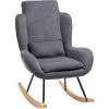 HOMCOM Fauteuil à Bascule Oreilles Rocking Chair Grand Confort Accoudoirs Assise Dossier Garnissage Mousse Haute Densité Lin Gris - Gris 1 HOMCOM Fauteuil à Bascule Oreilles Rocking Chair Grand Confort Accoudoirs Assise Dossier Garnissage Mousse Haute Densité Lin Gris - Gris -Pas Cher Fauteuil Magasin 28719038 1