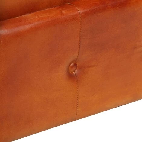 ASUPERMALL Fauteuil Chesterfield Brun Roux Cuir Veritable 7 ASUPERMALL Fauteuil Chesterfield Brun Roux Cuir Veritable – Image 5