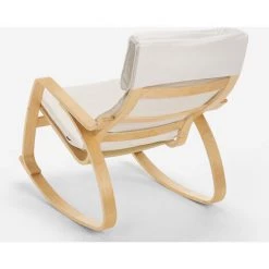 AHD AMAZING HOME DESIGN Fauteuil à Bascule Au Design Scandinave Ergonomique Aalborg | Couleur: Blanc -Pas Cher Fauteuil Magasin 28825392 5